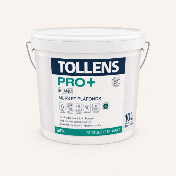 Peinture Tollens PRO+ Blanc Satin